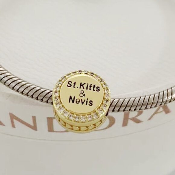 Pandora St.Kitts & Nevis Flag pendant Gold-Plated - Picture 4 of 4